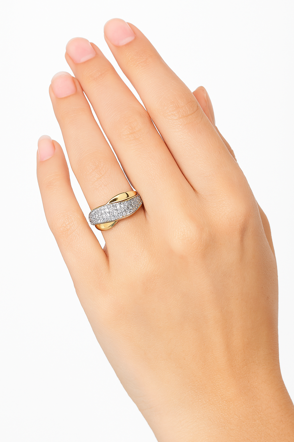 9ct Gold Diamond Crossover Ring – .50ct of Sparkle