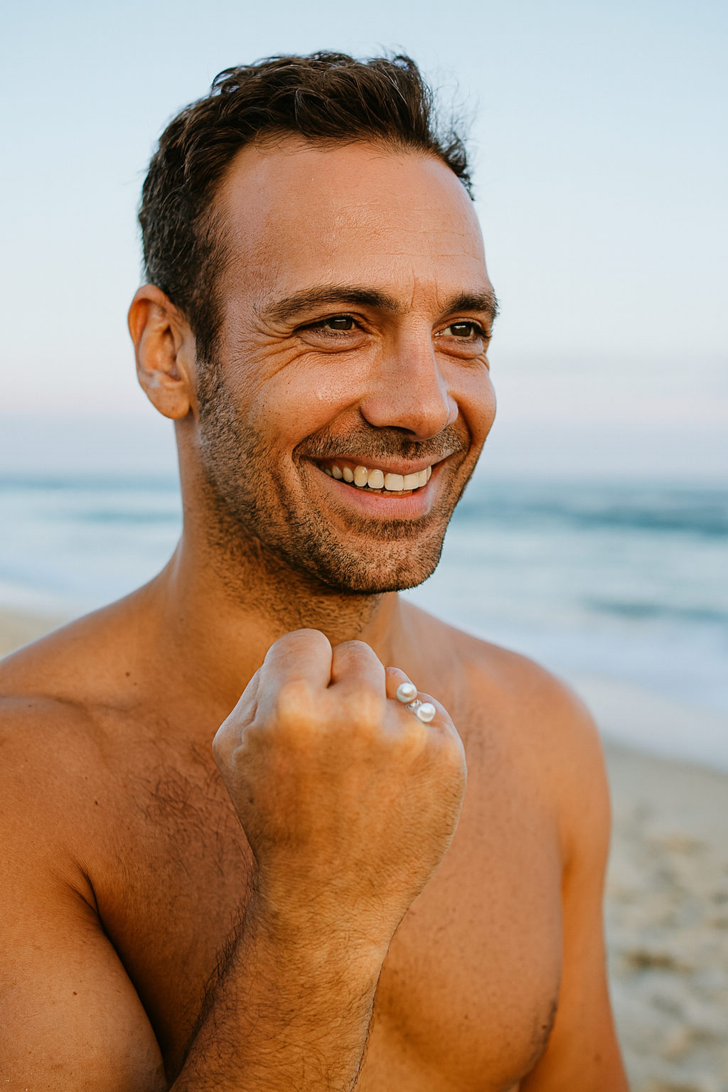 Sterling Silver Pearl & Crystal Crossover Ring
