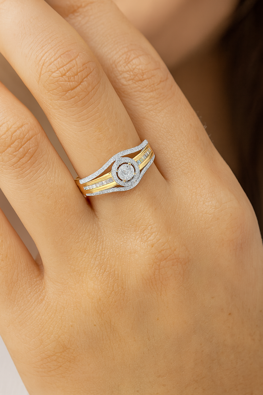 9ct Yellow Gold Diamond Dress Ring .45ct TW