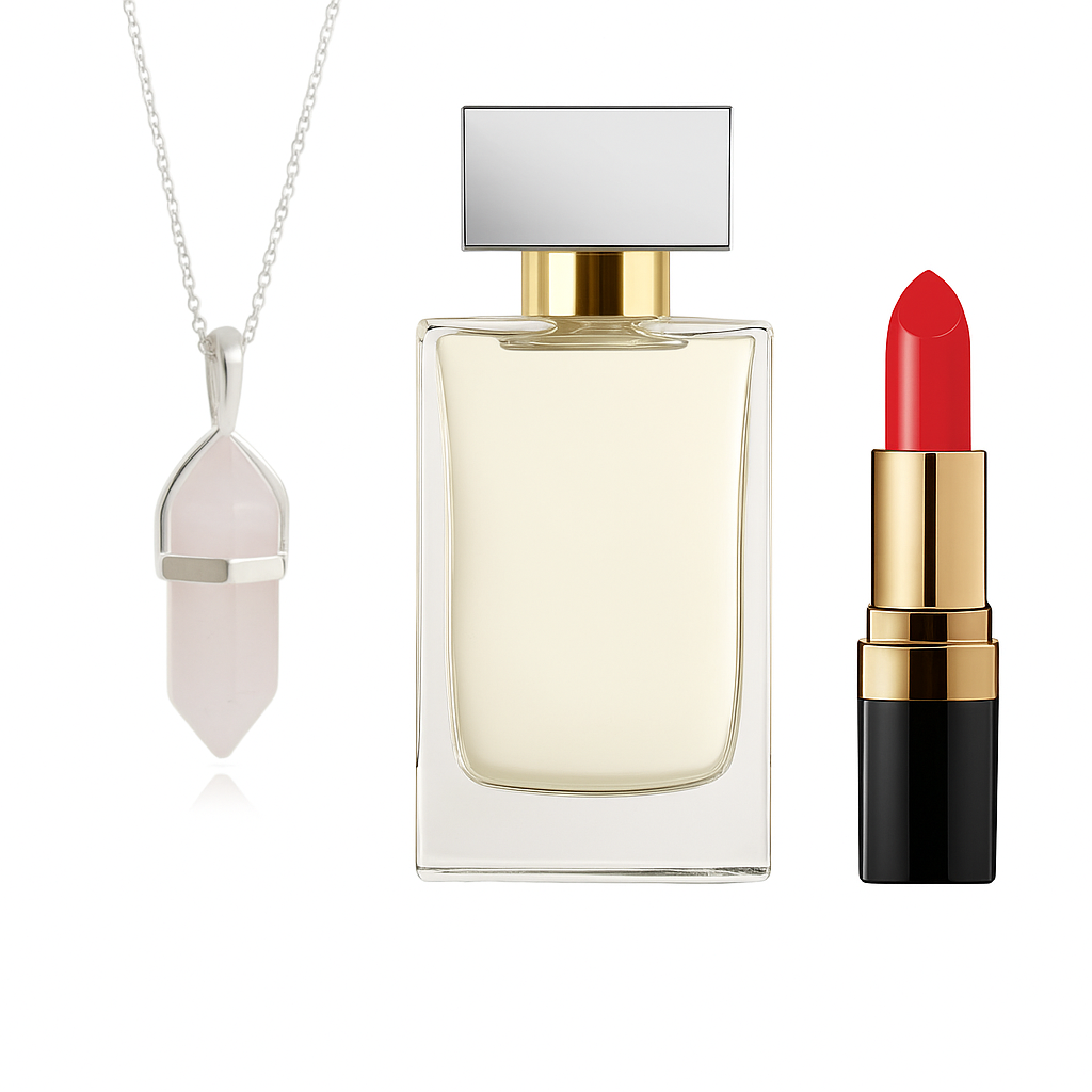 Sterling Silver Rose Quartz Pendant & Chain – For Love, Strength & Peace