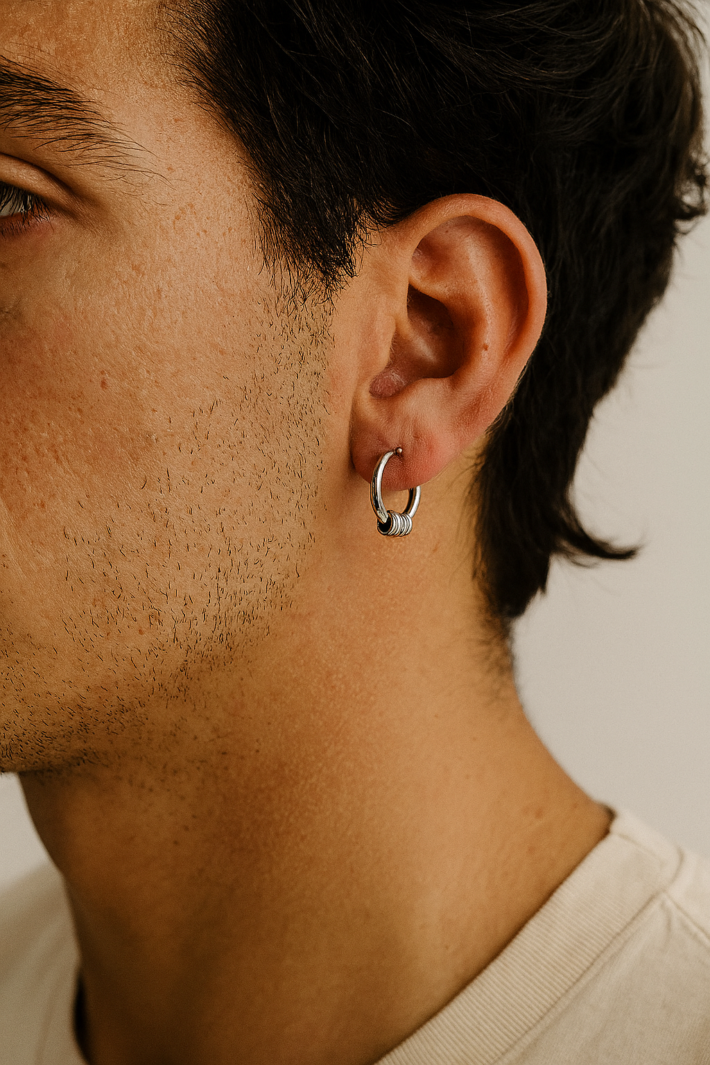 Stainless Steel Sleeper Multi Ring Earrings