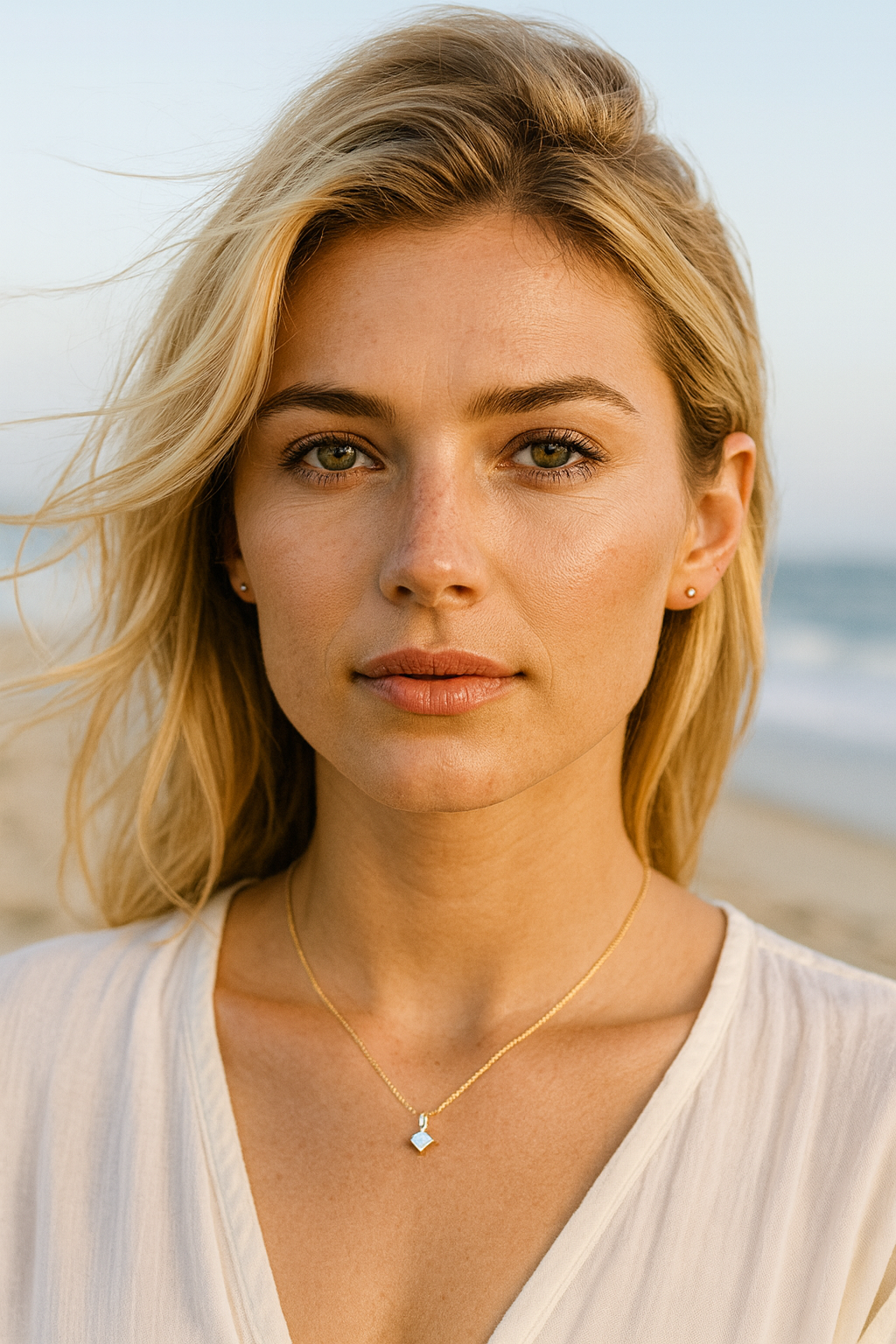 Luxe Sparkle: 9ct Gold Square CZ Pendant