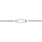 Sterling Silver Baby ID Bracelet With Heart Cutout 16+2.5cm