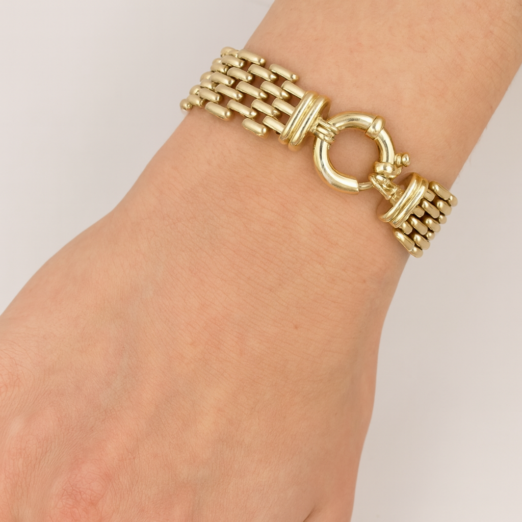 New Zealand Made Mesh Bracelet – 9ct Gold Over Solid Sterling Silver