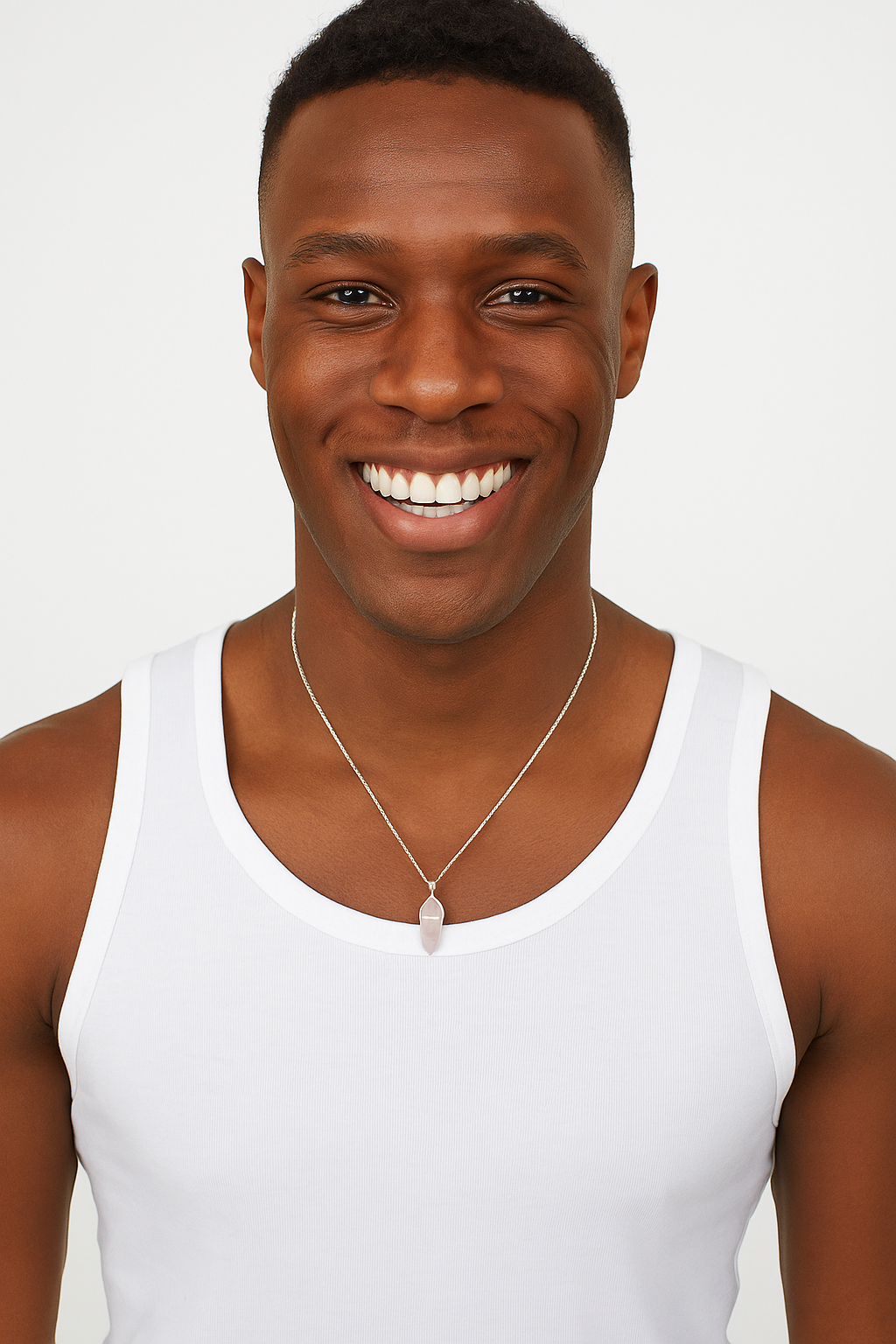 Sterling Silver Rose Quartz Pendant & Chain – For Love, Strength & Peace