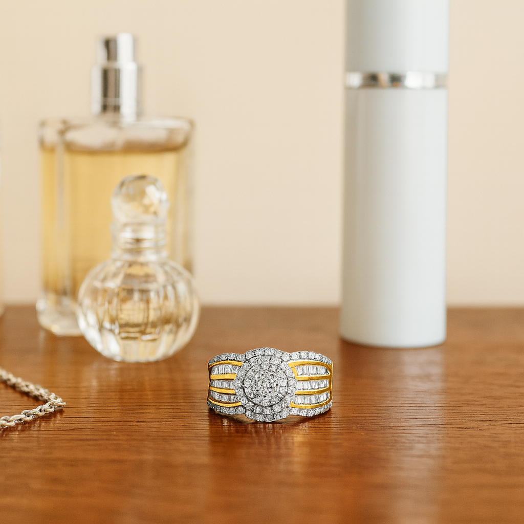 9ct Yellow Gold Diamond Dress Ring 1ct TW