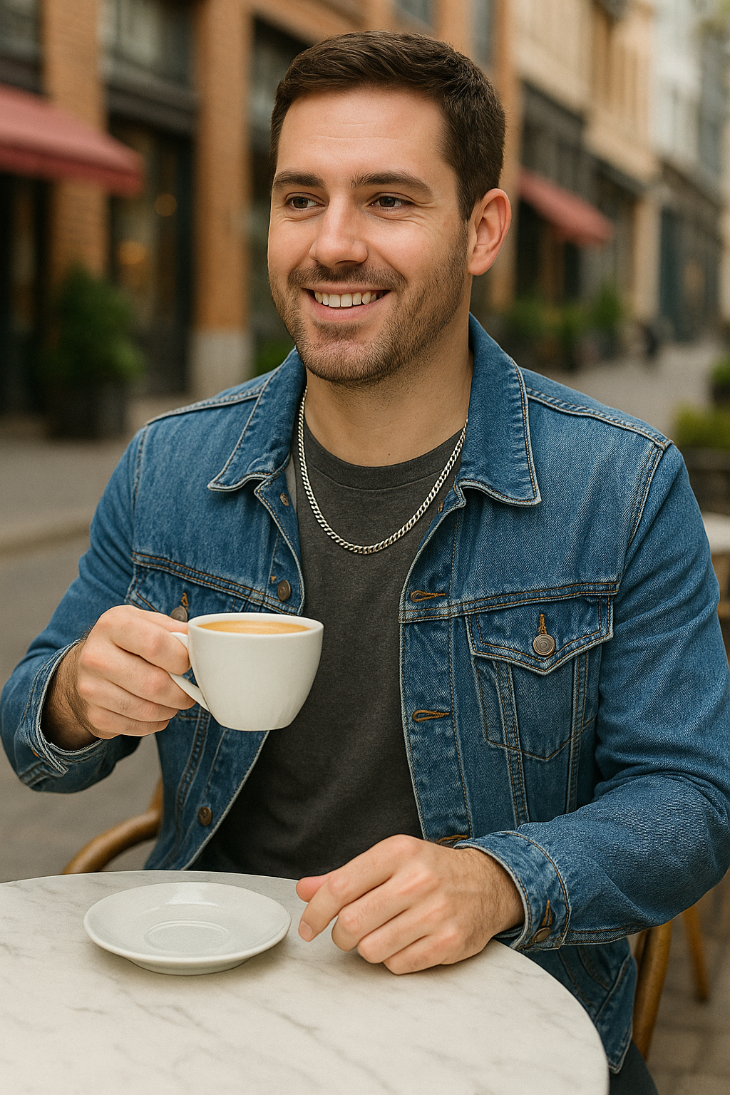 Stainless Steel Curb Chain Necklace 50cm