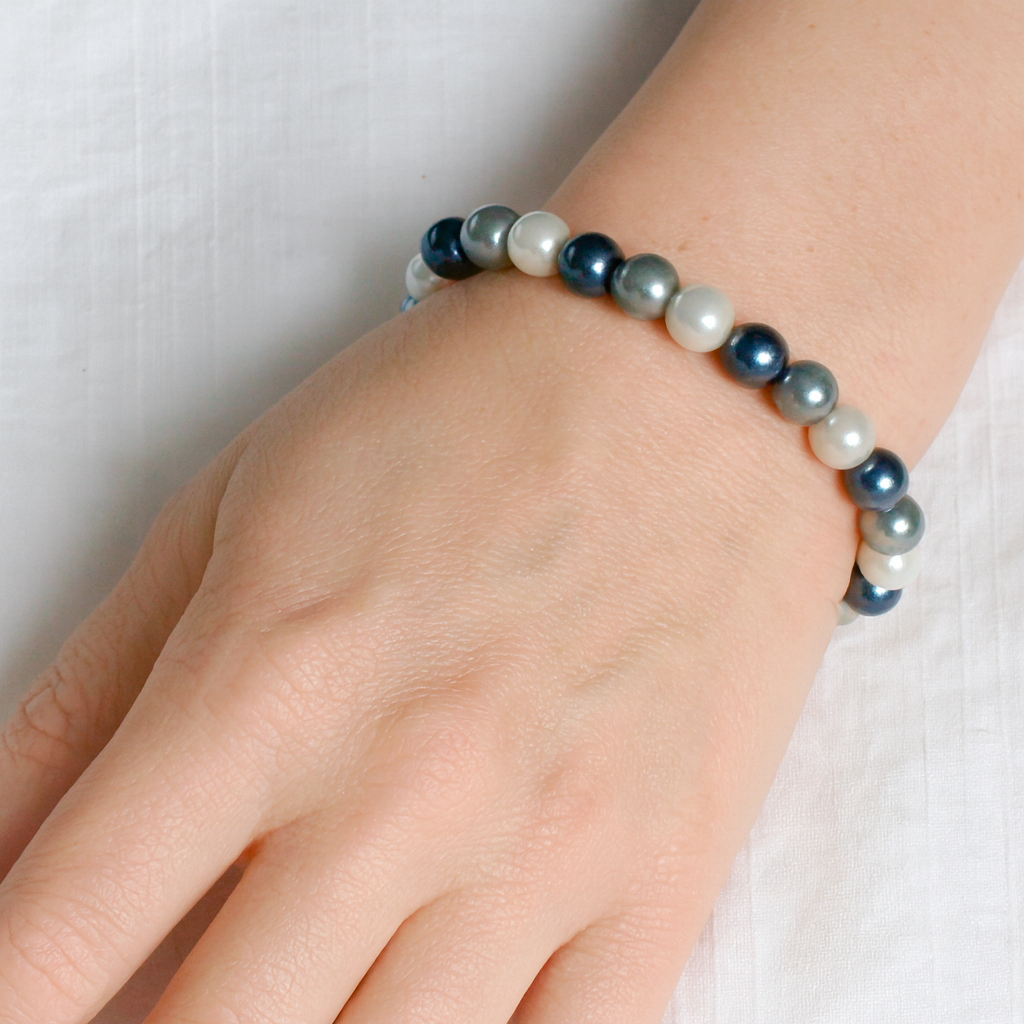 Elegant Faux Pearl Trio Set in Sterling Silver