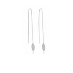 Sterling Silver Tear Drop Thread Earrings