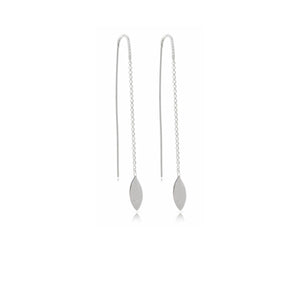 Sterling Silver Tear Drop Thread Earrings