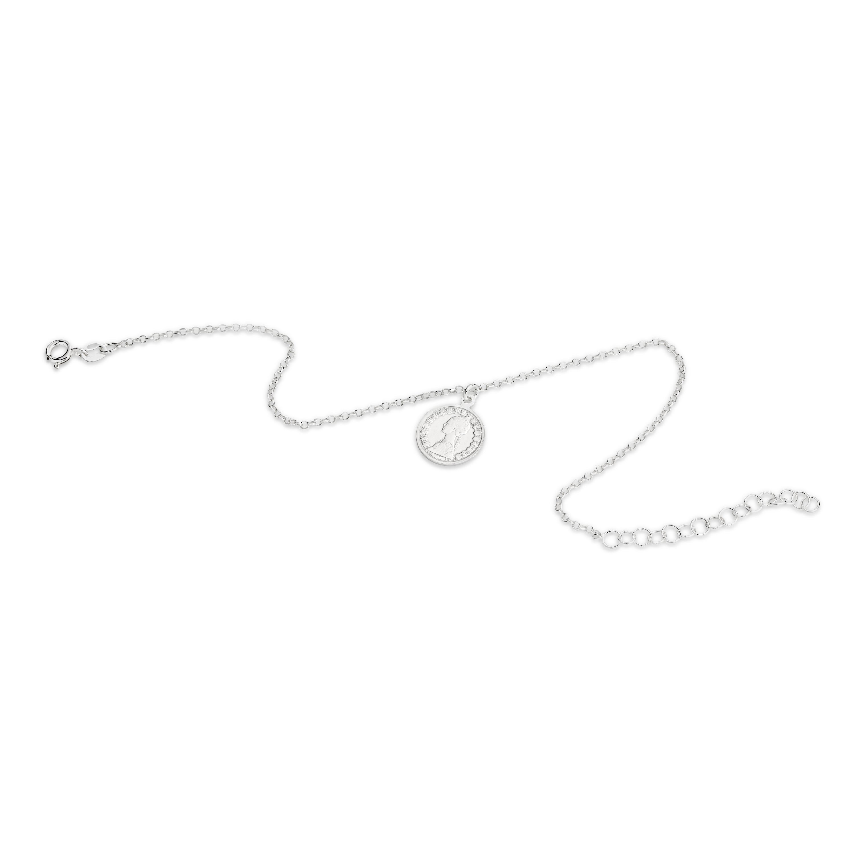 Sterling Silver Coin Anklet