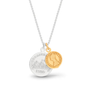 Sterling Silver Coin Pendant & Chain