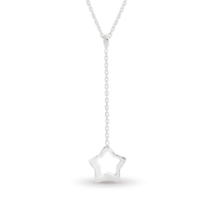 Sterling Silver Star Lariat Necklace