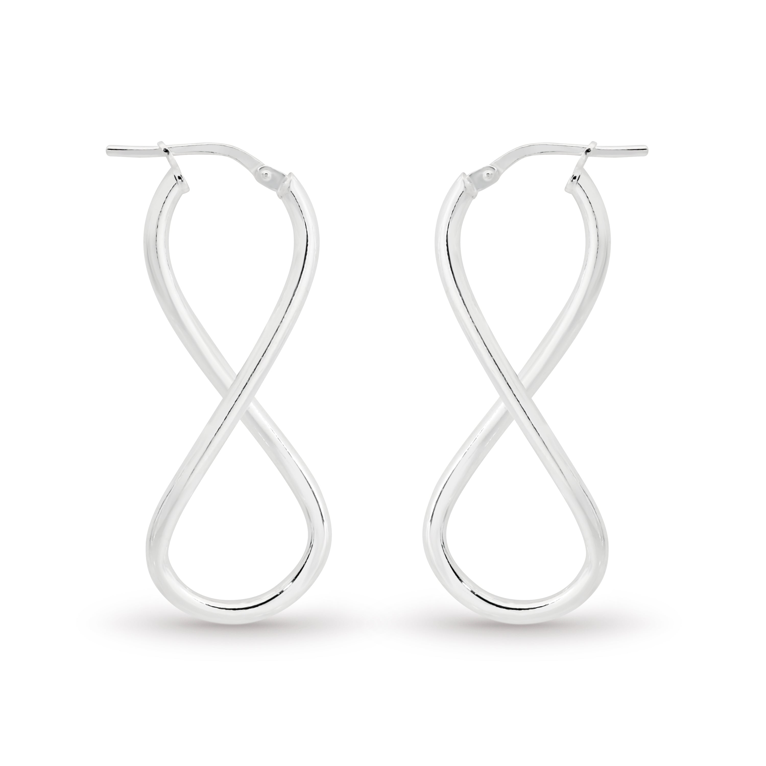 Sterling Silver Infinity Hoop Earrings