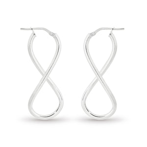 Sterling Silver Infinity Hoop Earrings