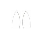 Sterling Silver Curved Thread Earrings