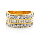 18ct Yellow Gold Diamond Set Fancy Dress Ring 3.24ct TW