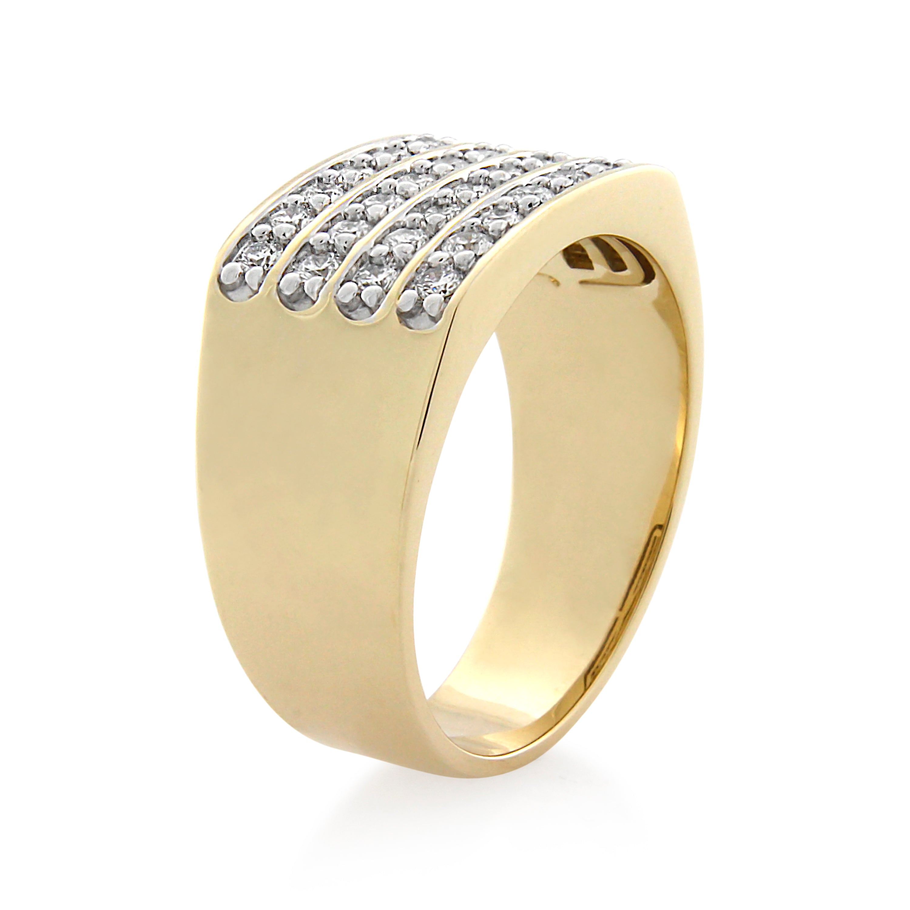 9ct Yellow Gold Diamond  Gents Ring 1.01ct TW