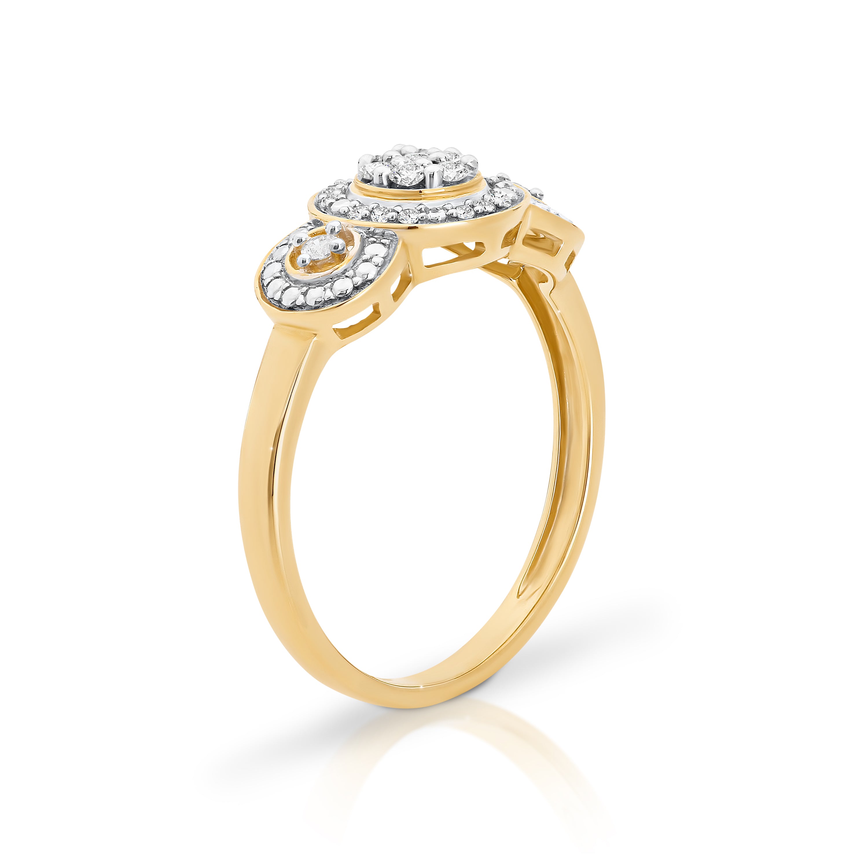 9ct Yellow Gold  Diamond Dress Ring 1/4ct TW