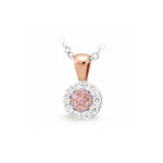 9ct Gold Natural Pink Diamond Cluster Pendant .15ct TW