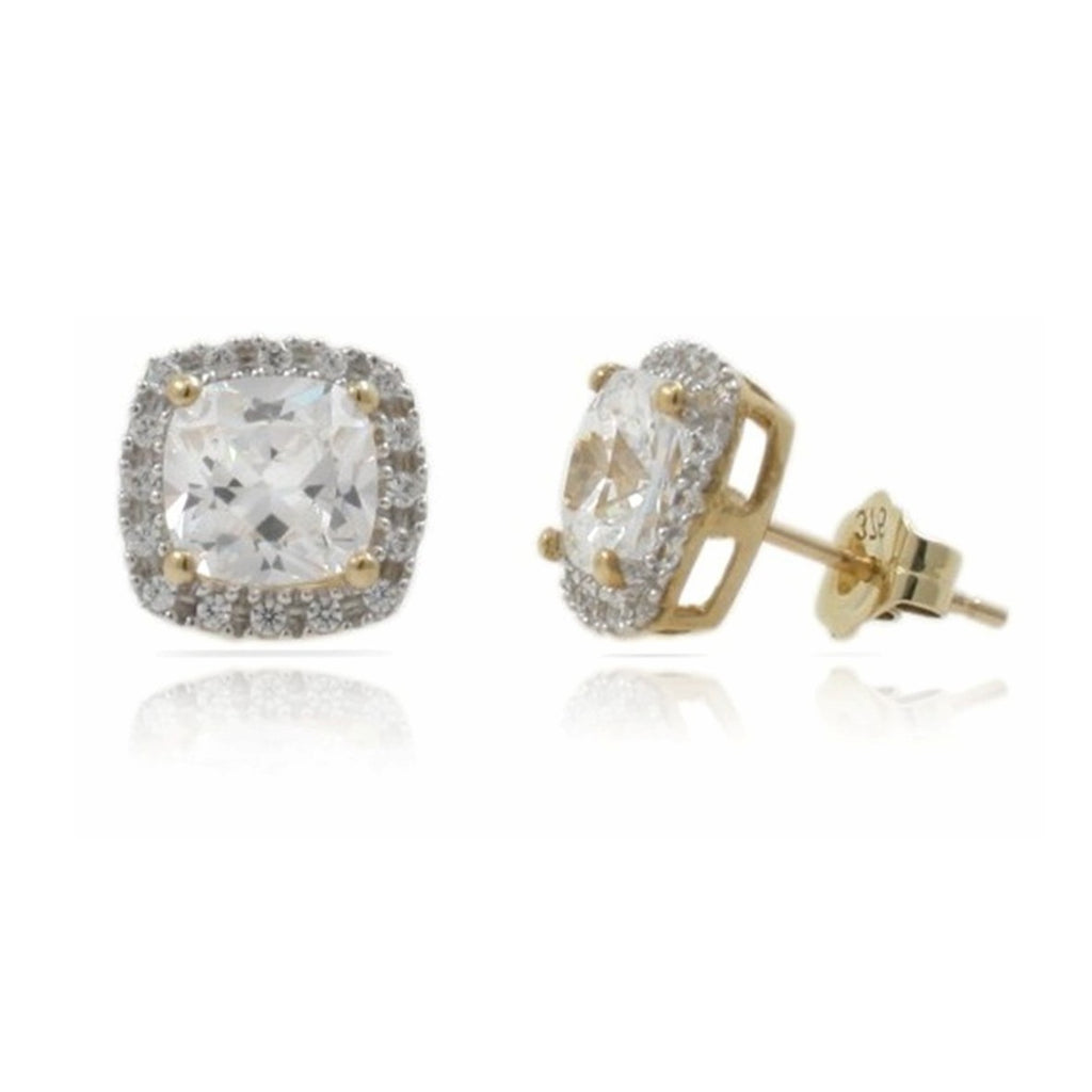 9ct Yellow Gold Cubic Zirconia Earrings