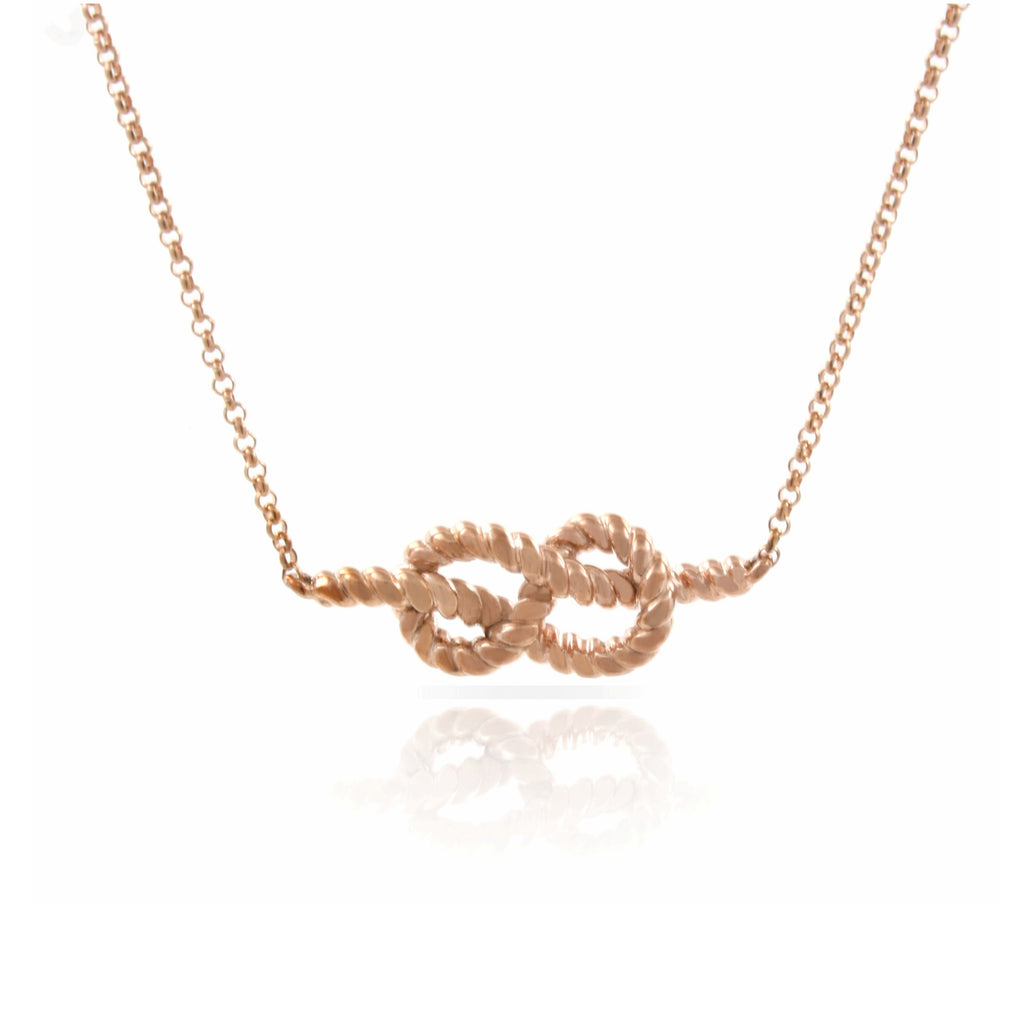 9ct Rose Gold Knot Necklace