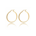 9ct Gold Silver Filled Medium Hoop Earrings