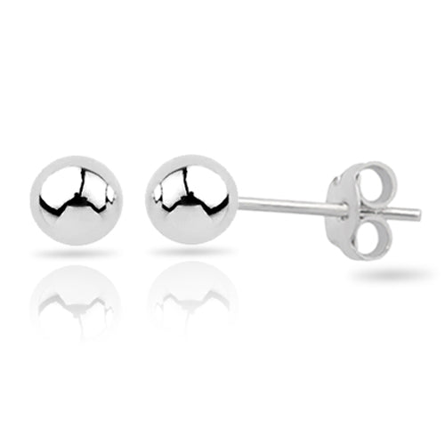 Sterling Silver 5mm Ball Stud Earrings