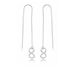 Sterling Silver Infinity Thread Earrings