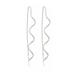 Sterling Silver Spiral Thread Earrings