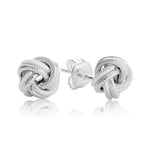 Sterling Silver Knot Stud Earrings