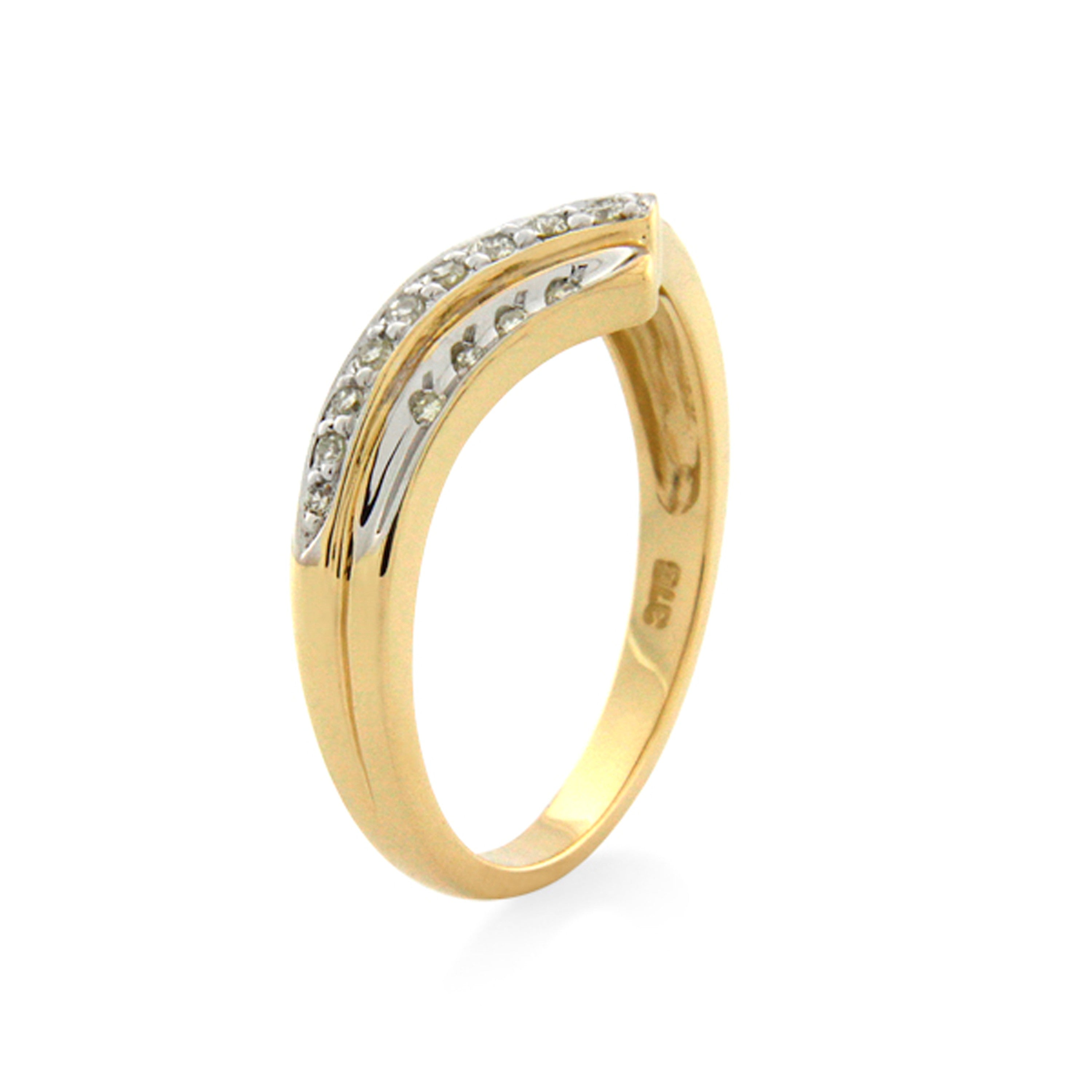 9ct Yellow Gold Diamond Ring .15ct TW