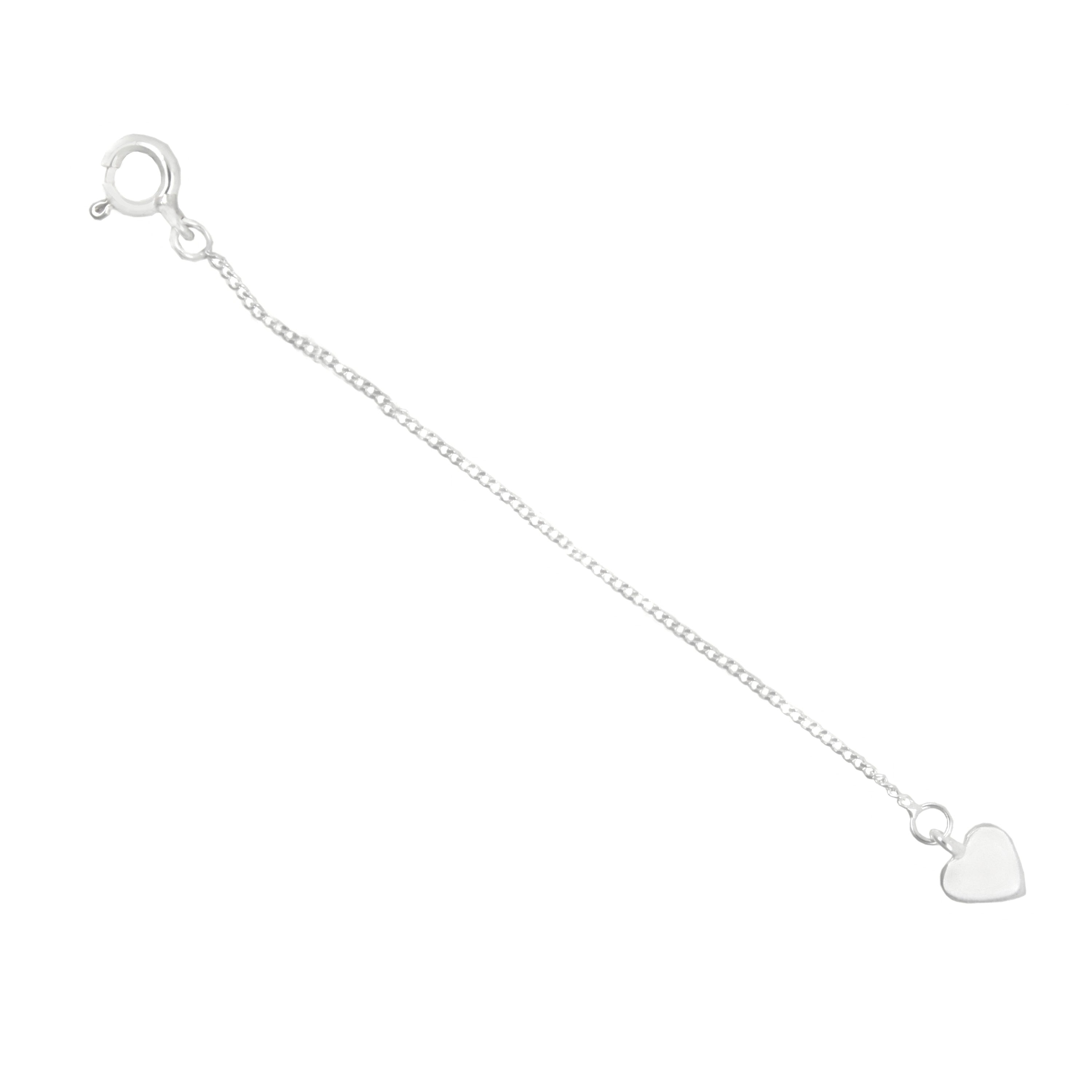 Sterling Silver 7cm Extender with Heart