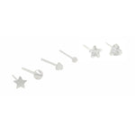 Sterling Silver Nose Stud Set of Six A