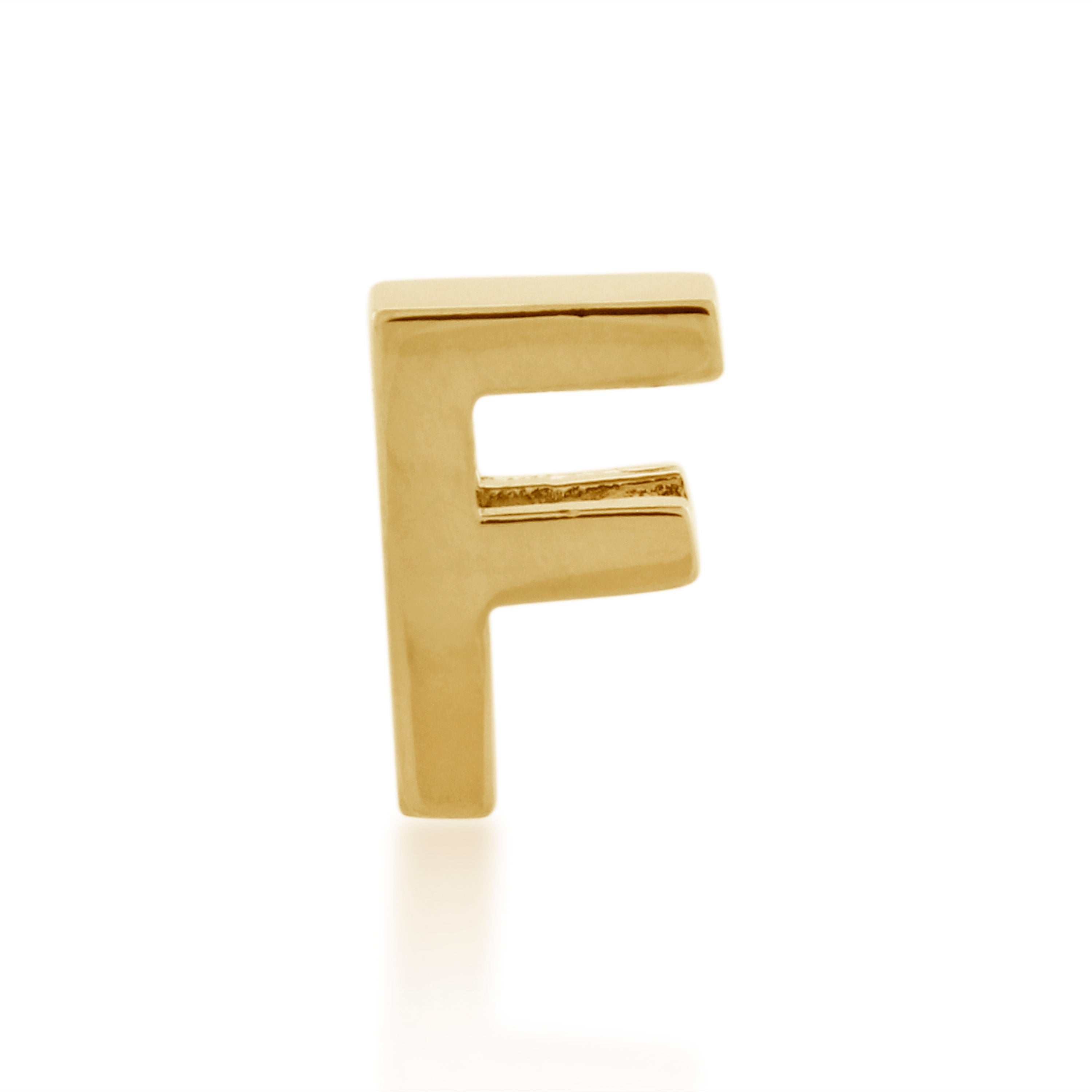 Sterling Silver Petite Gold Plated Block Initial & Chain