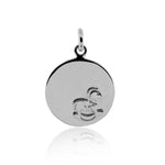Sterling Silver Baby Rocking Horse Disc Pendant & Chain