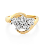 18ct Yellow & White Gold Diamond  Ring 1.00ct TW