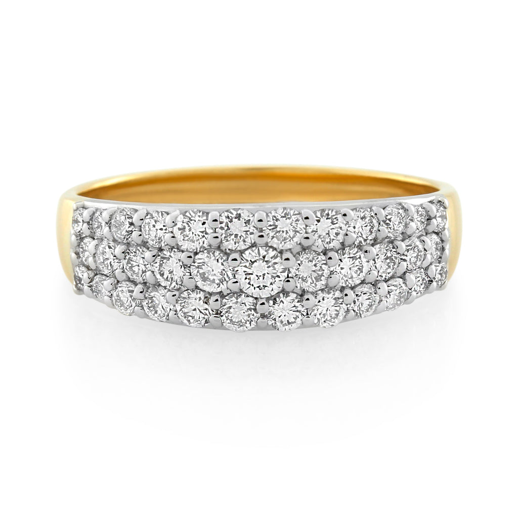 18ct Yellow Gold Diamond Dress Ring 1.02ct TW