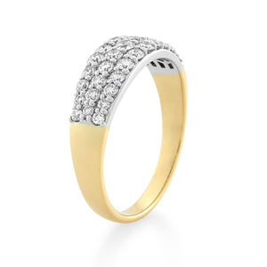 18ct Yellow Gold Diamond Dress Ring 1.02ct TW