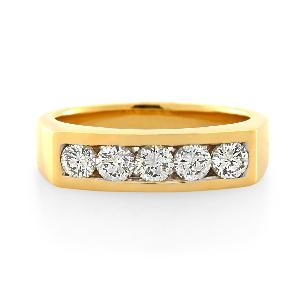 18ct Yellow Gold Diamond Channel Set Ring 1.00ct TW