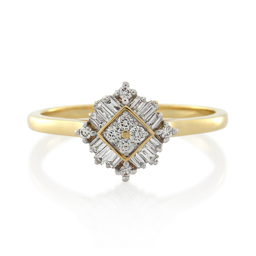 9ct Yellow Gold Diamond Dress Ring 1/4ct TW