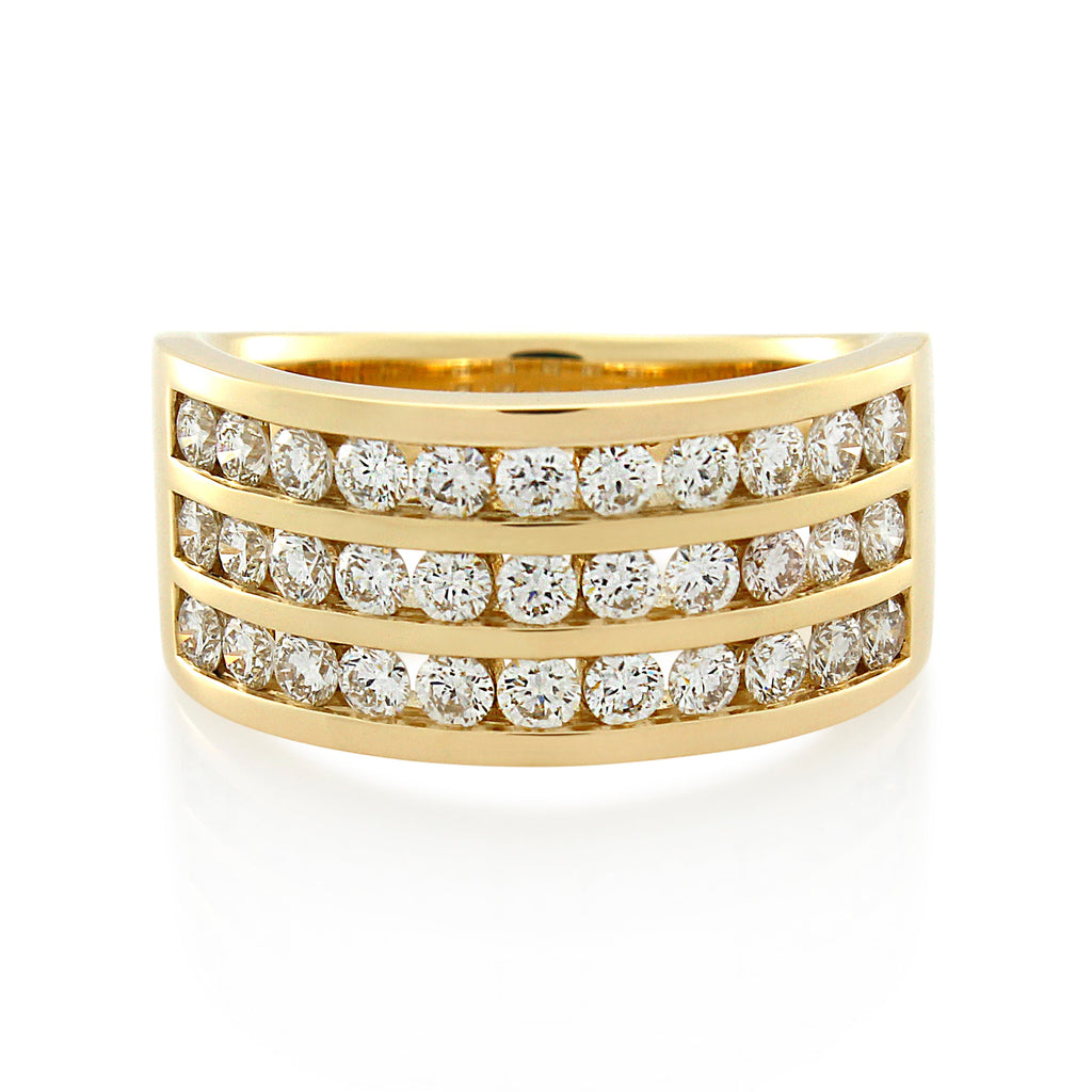 18ct Yellow Gold Diamond Dress Ring .99ct TW