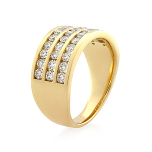 18ct Yellow Gold Diamond Dress Ring .99ct TW