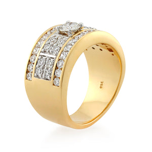 18ct Yellow Gold Diamond Dress Ring 1.76ct TW
