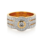 18ct Yellow Gold Diamond Dress Ring .75ct TW