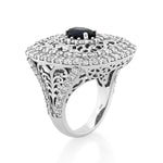 18ct White Gold Sapphire & Diamond Dress Ring 2.29ct TW