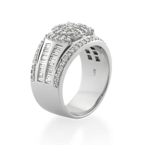 14ct White Gold Diamond Dress Ring 1.25ct