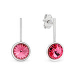 Davvero- Sterling Silver Austrian Crystal Stud Earrings