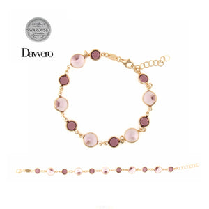 Sterling Silver Amethyst coloured Bracelet by Davvero with Crystals from Swarovski®