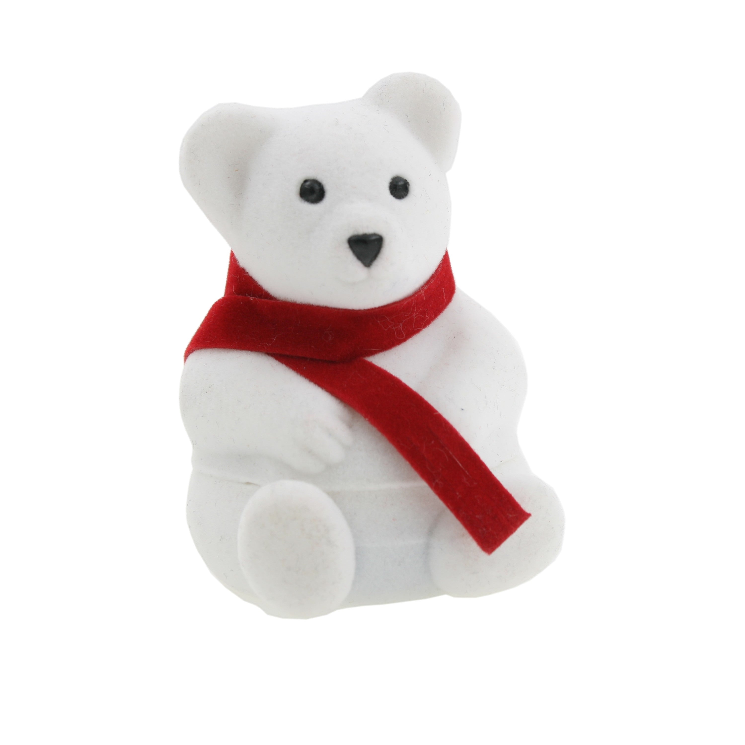 9ct Gold Enamel Polar Bear Earrings & Gift Box